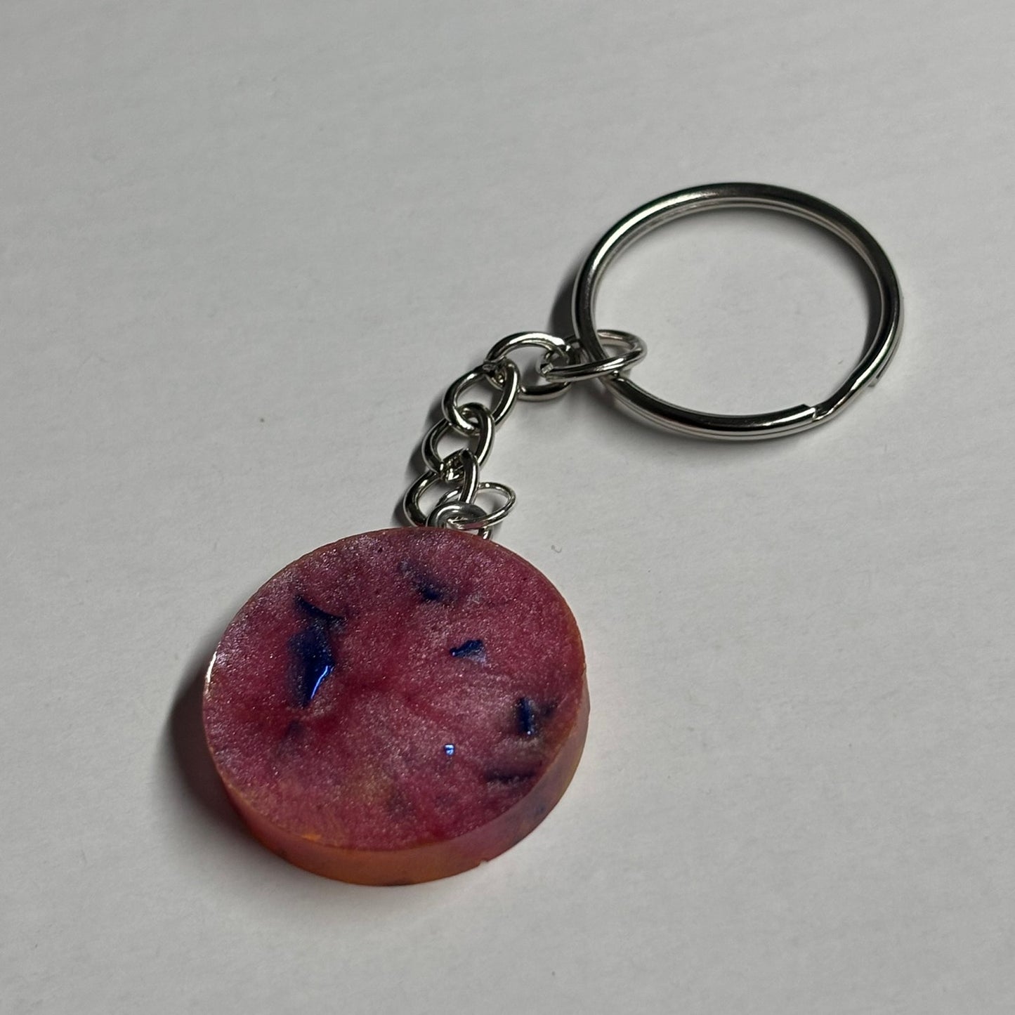 Pink/Orange Knight - Handmade Resin Keychain