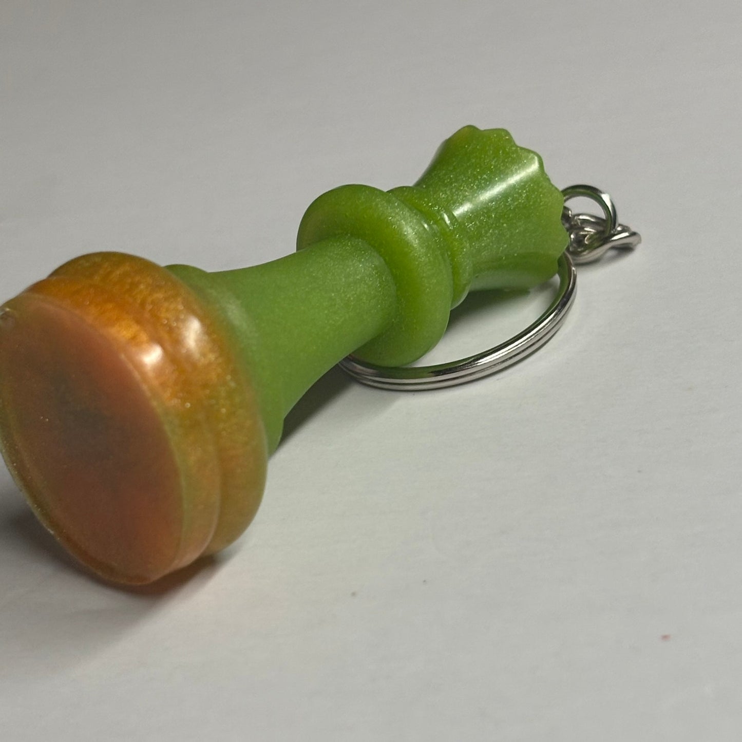 Green Orange Queen - Handmade Resin Keychain