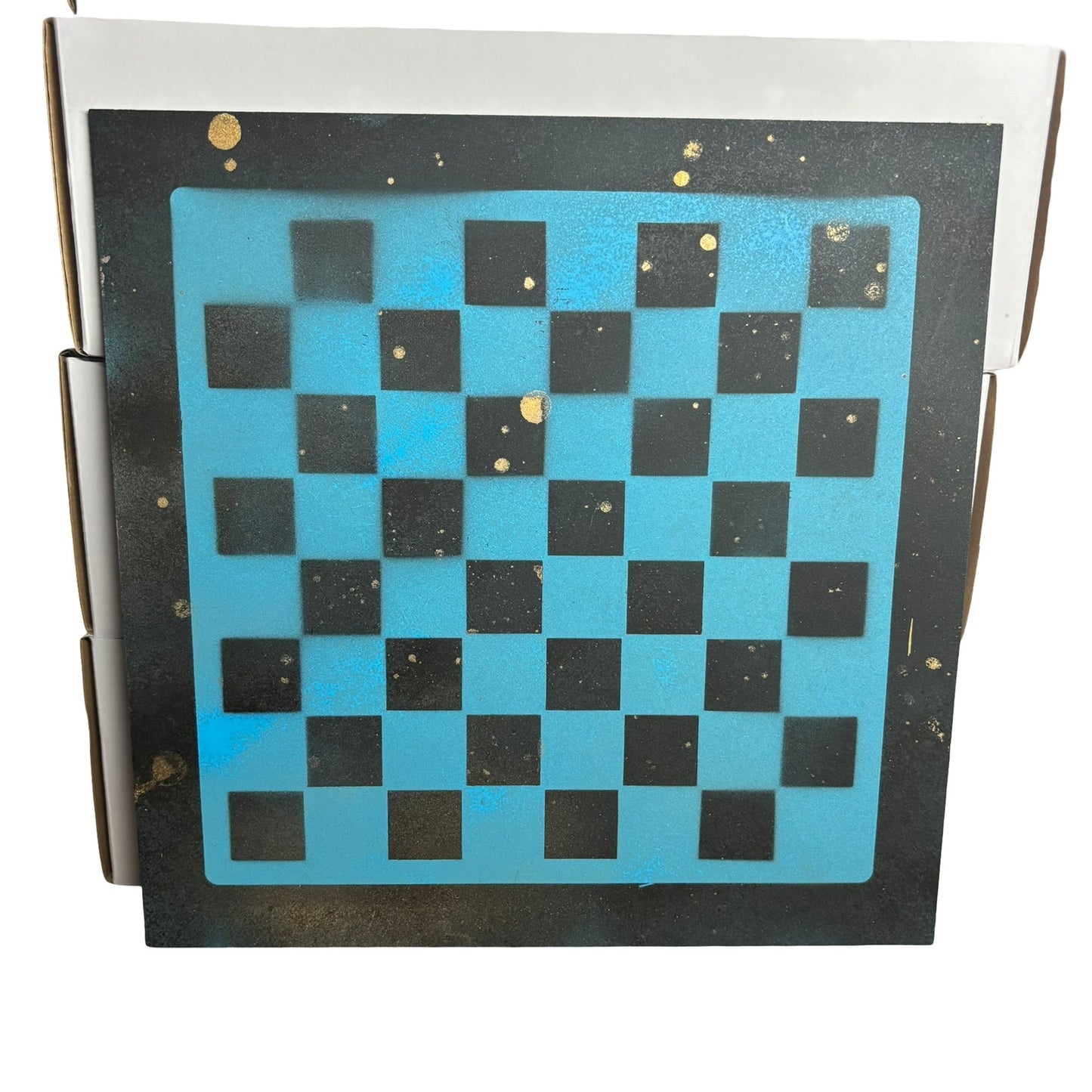 Chinese Golden Blue - Painted Chess Board