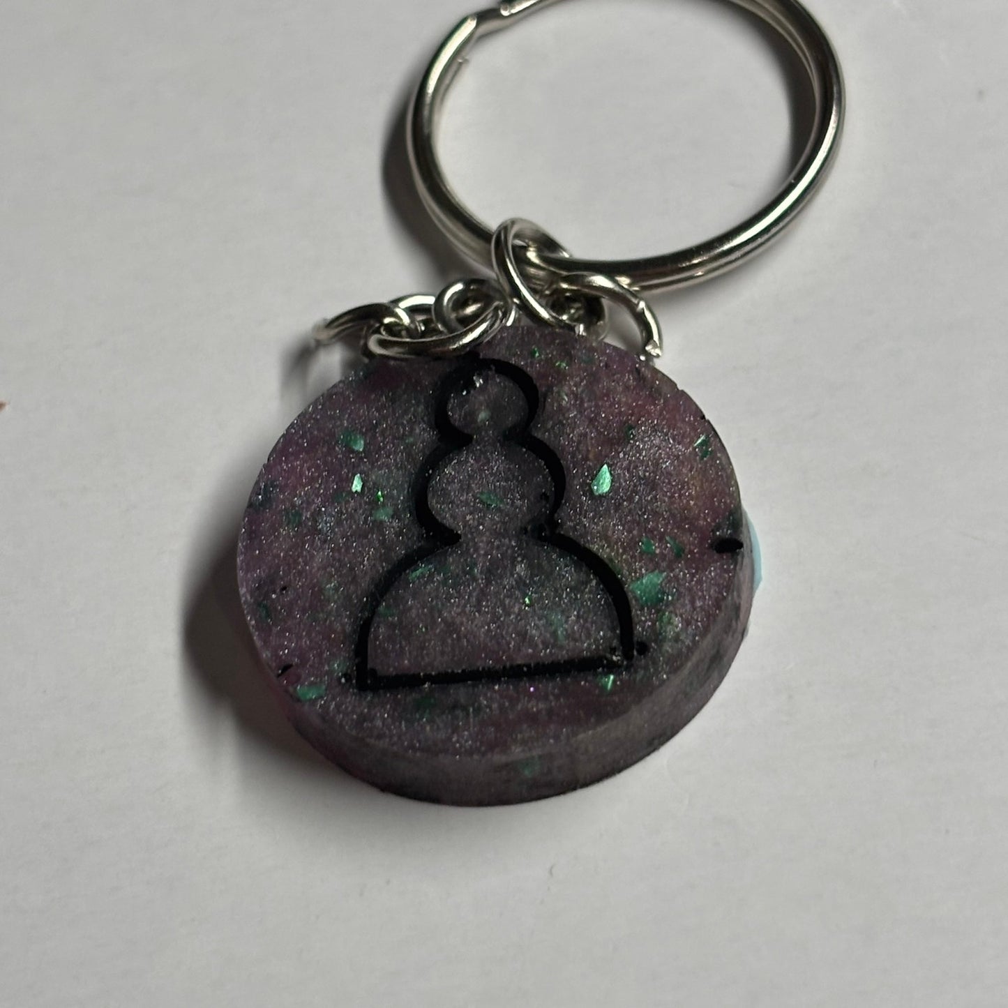Cosmic Purple Pawn - Handmade Resin Keychain