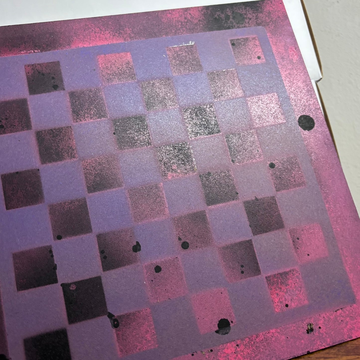 Toxic Pink - Painted Chess Board