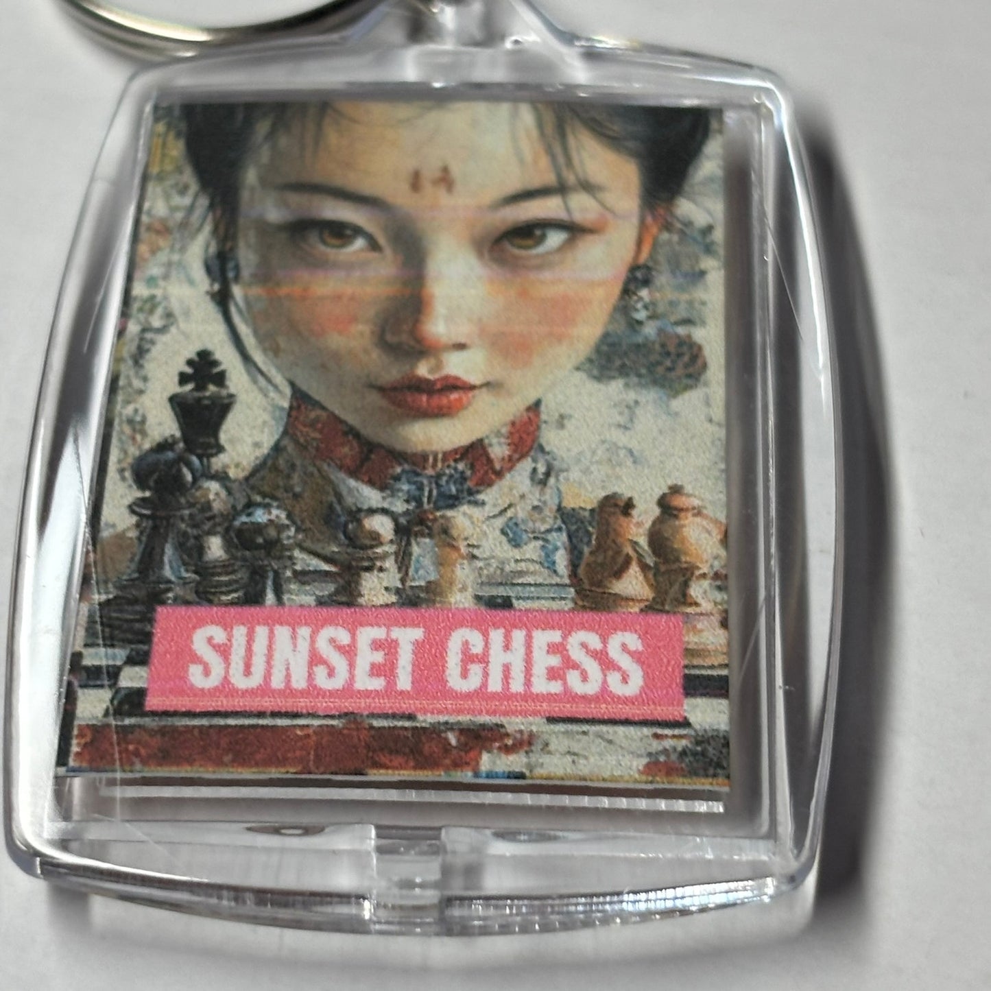 Asian Play - Chess  Photo Keychain