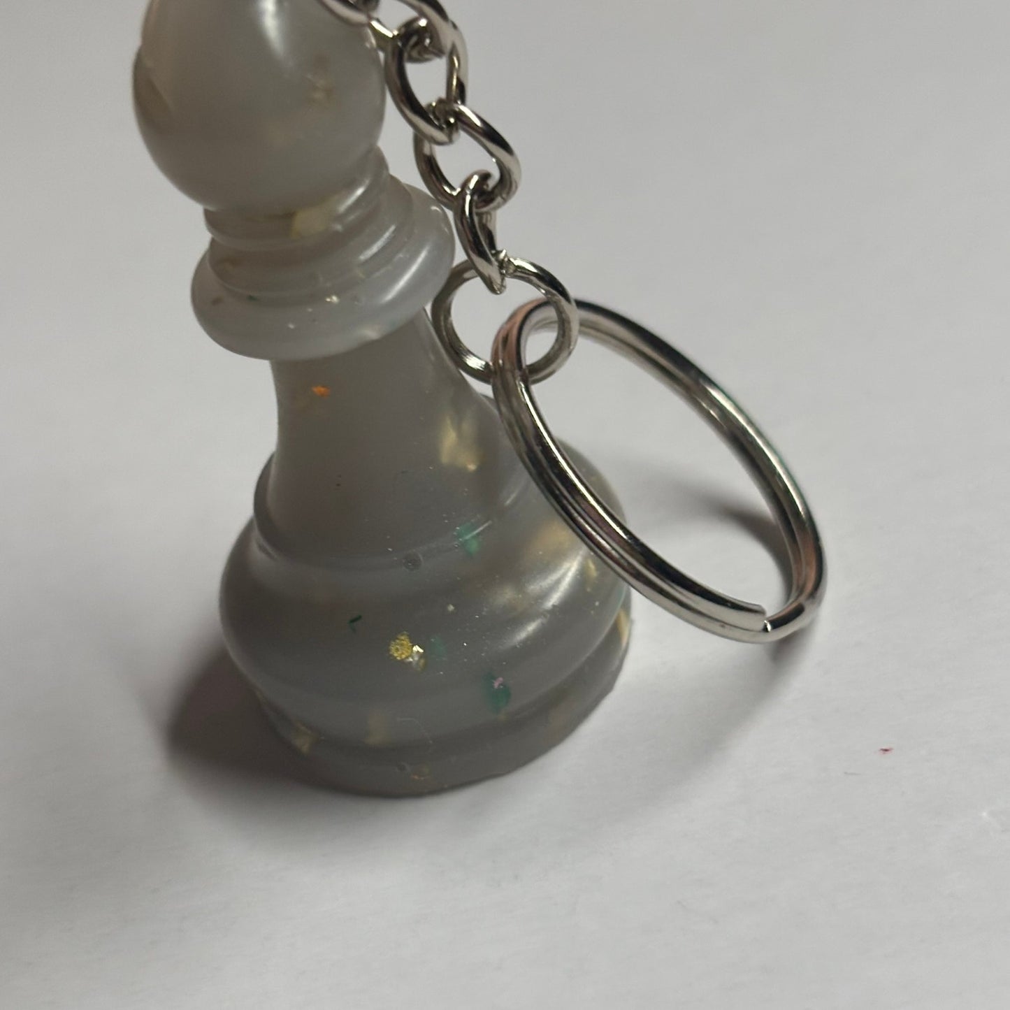 Gray Crystal Bishop - Handmade Resin Keychain