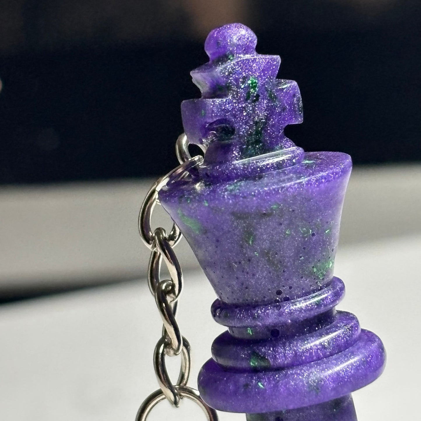 Purple Night King - Handmade Resin Keychain