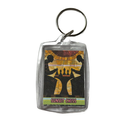 Morning Game - Chess  Photo Keychain