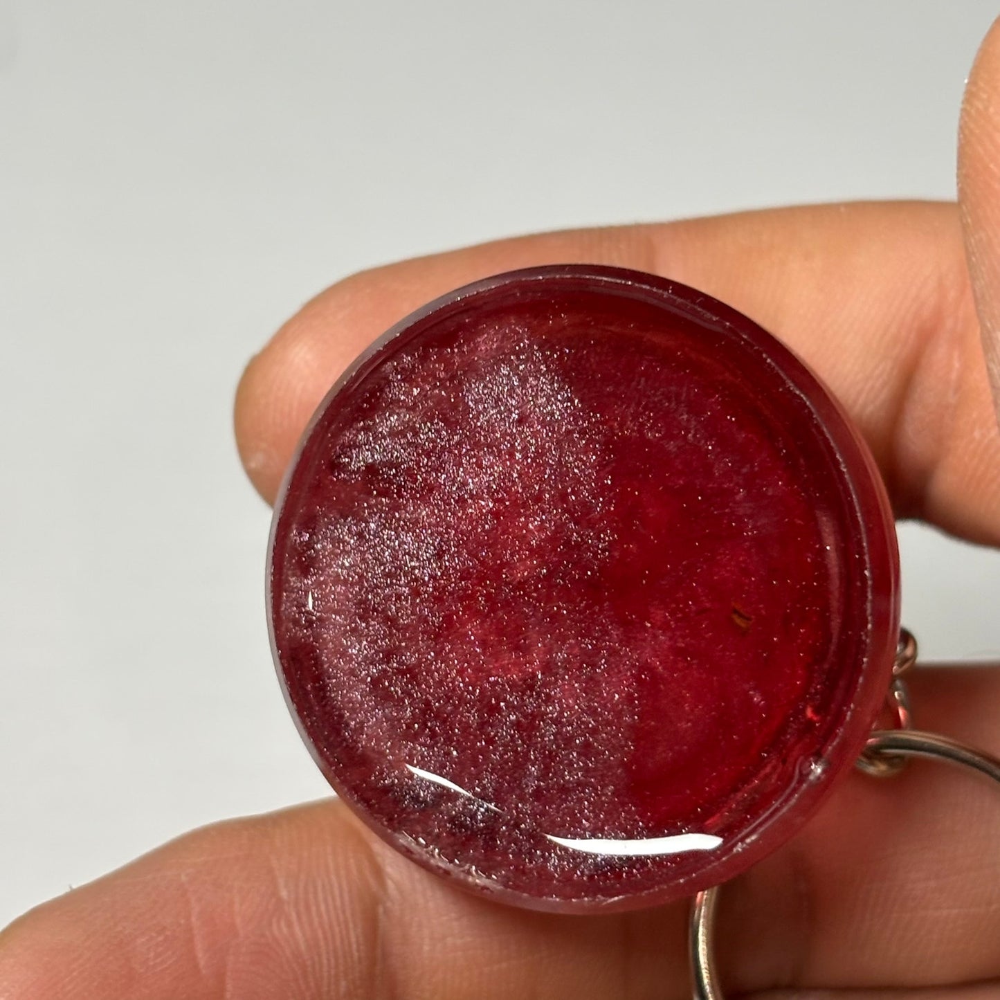 Flamed Top Rook - Handmade Resin Keychain - Large Edition
