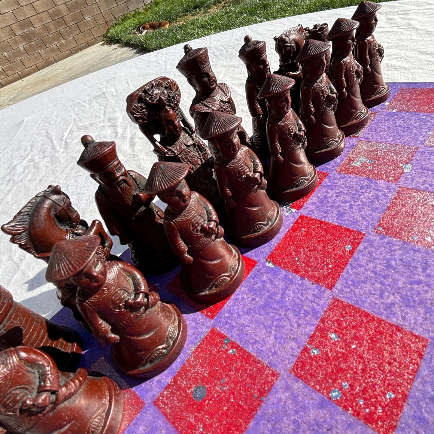 Purple Red Chrome Drip - Chinese Edition Chess Set