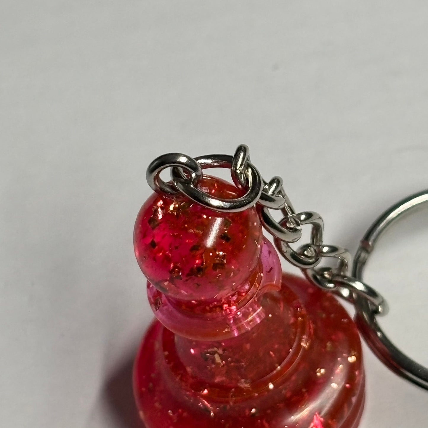 Crystal Red Pawn - Handmade Resin Keychain