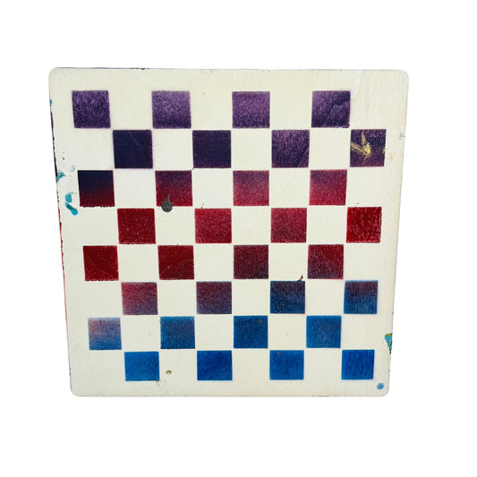 Light Rainbow - Painted Thin Wooden Chess Board