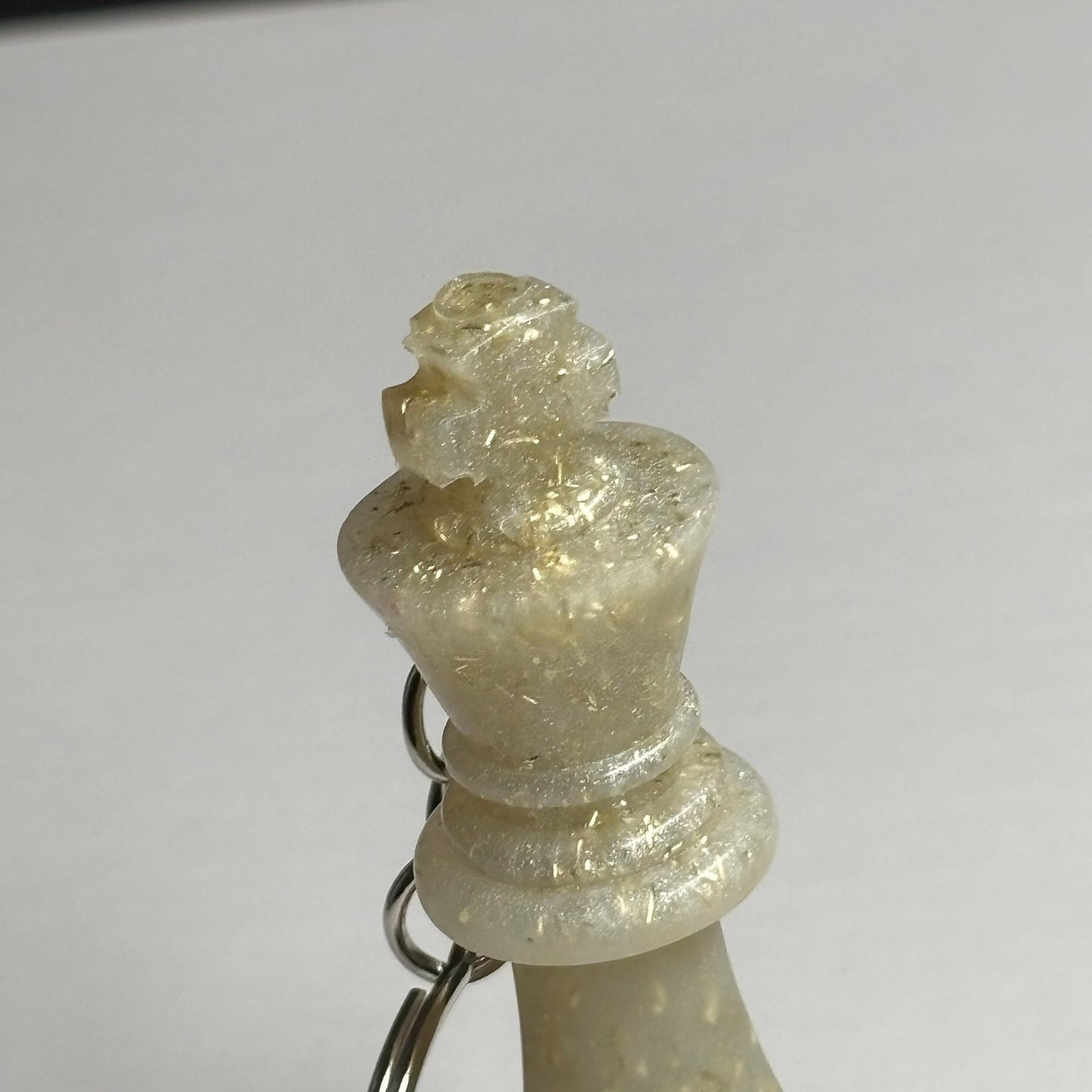 Crystal White - Handmade Resin Keychain