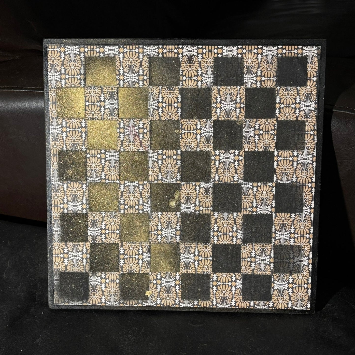 Classic Golden Black - Scrapbook Chess Board