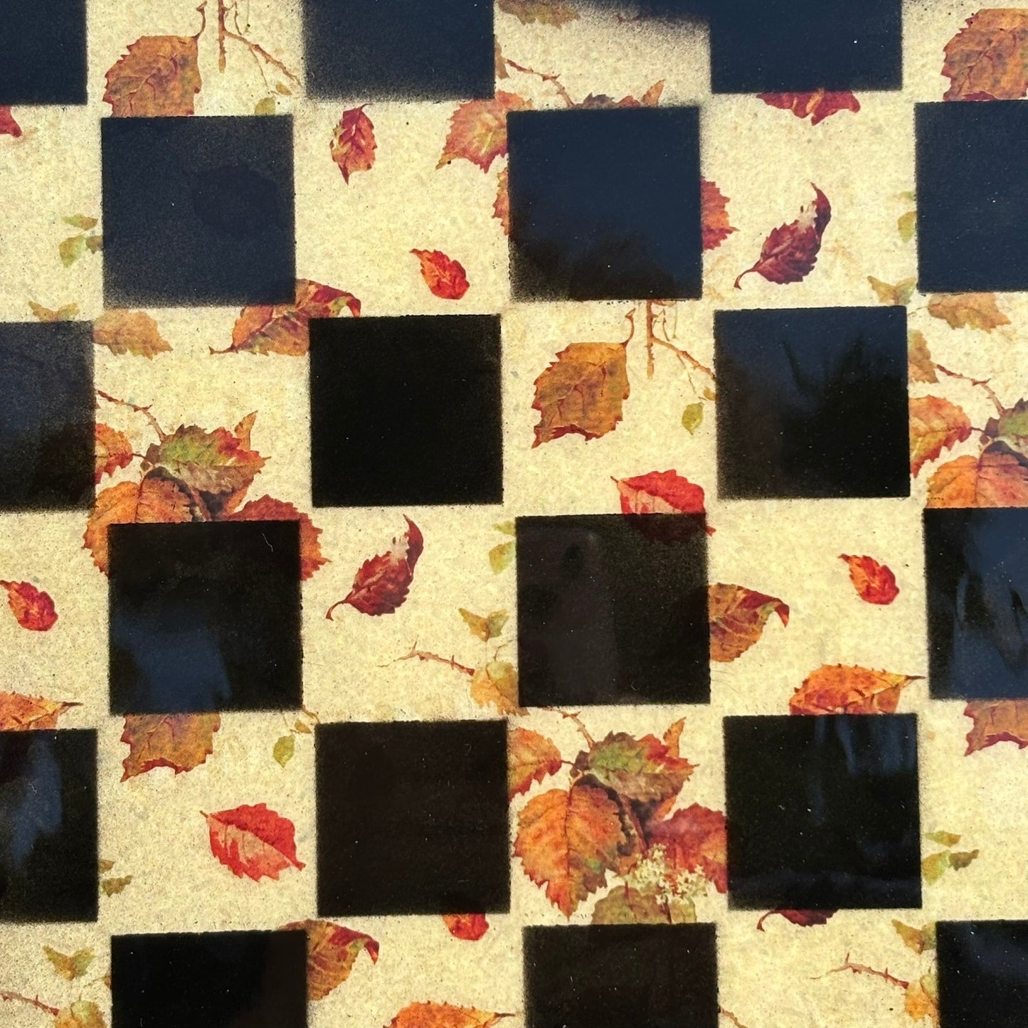 Autumn Leaves - Resin Coated Chess Board