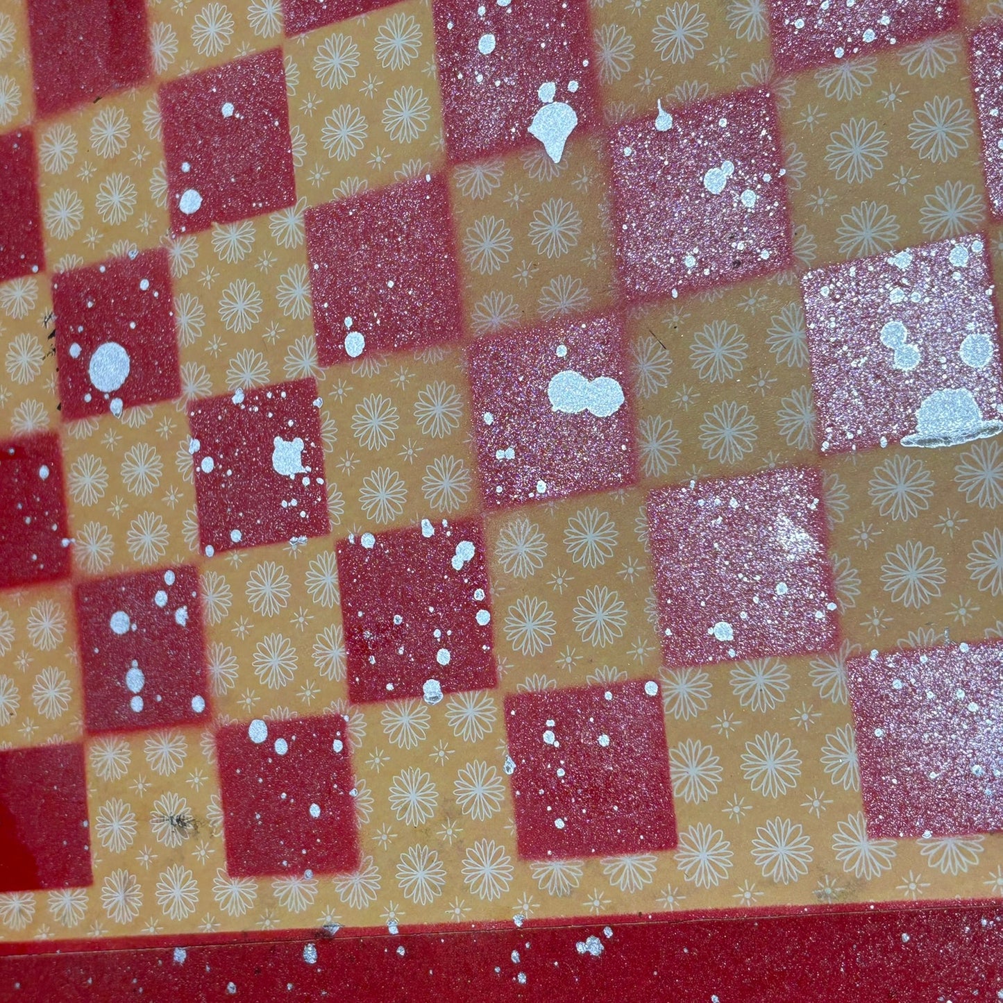 Royal Red Yellow - Large Scrapbook Chess Board
