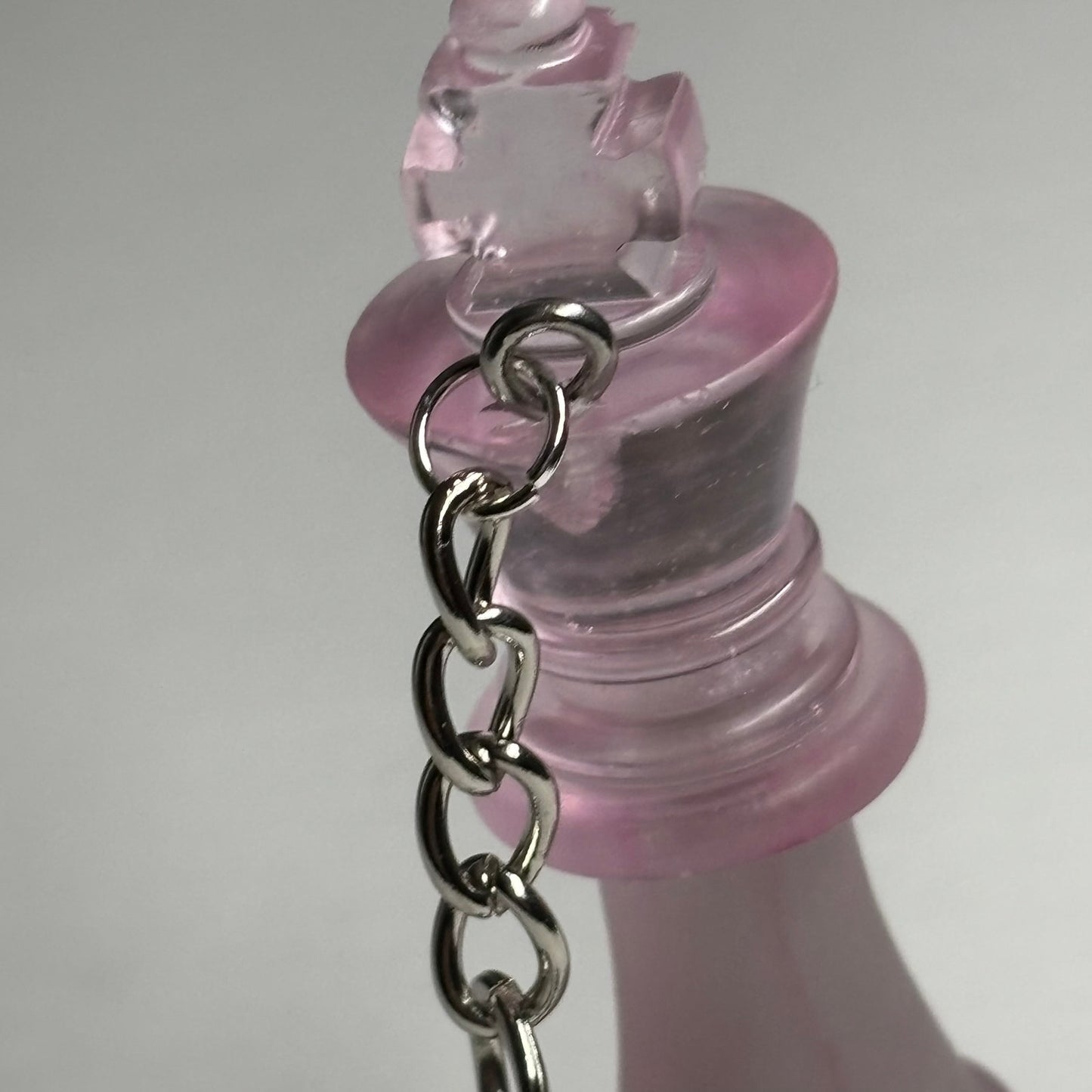 Translucent Pink King - Handmade Resin Keychain