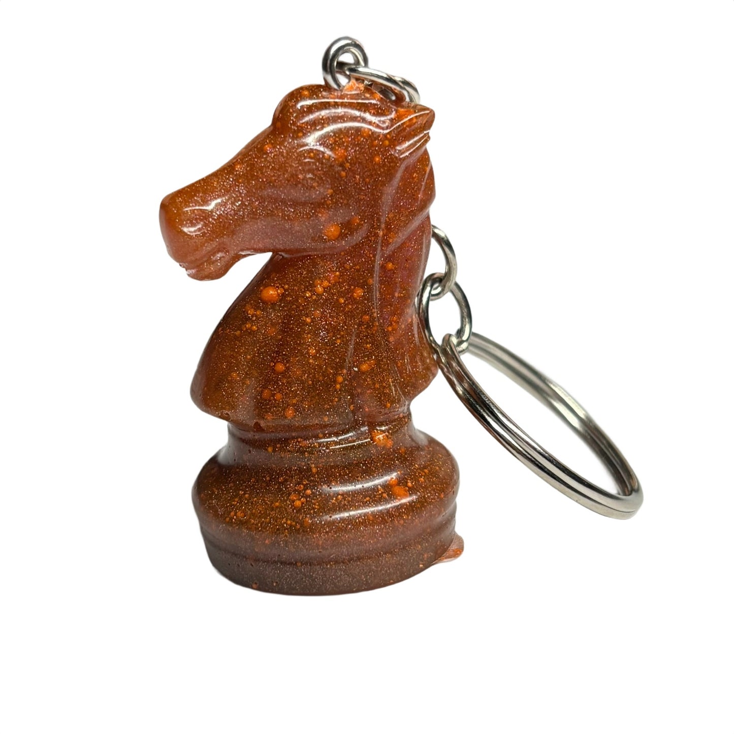 Orange Bubbles Knight - Handmade Resin Keychain