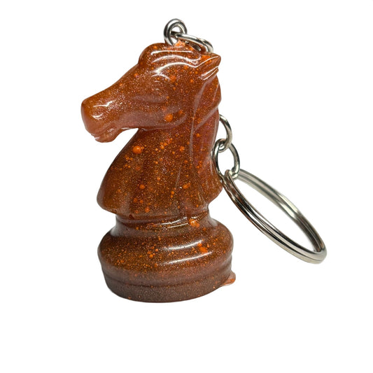 Orange Bubbles Knight - Handmade Resin Keychain