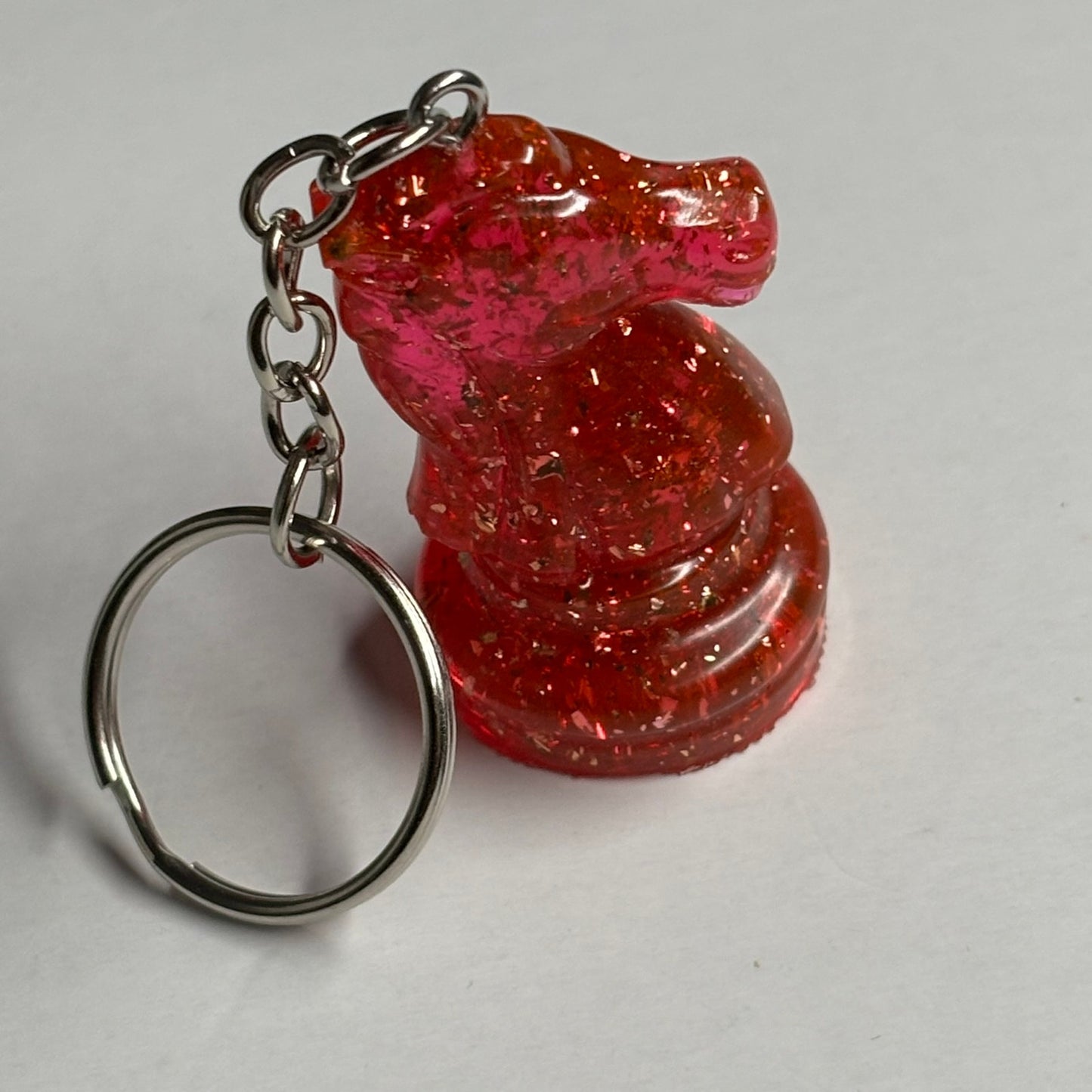 Red Crystal Knight - Handmade Resin Keychain
