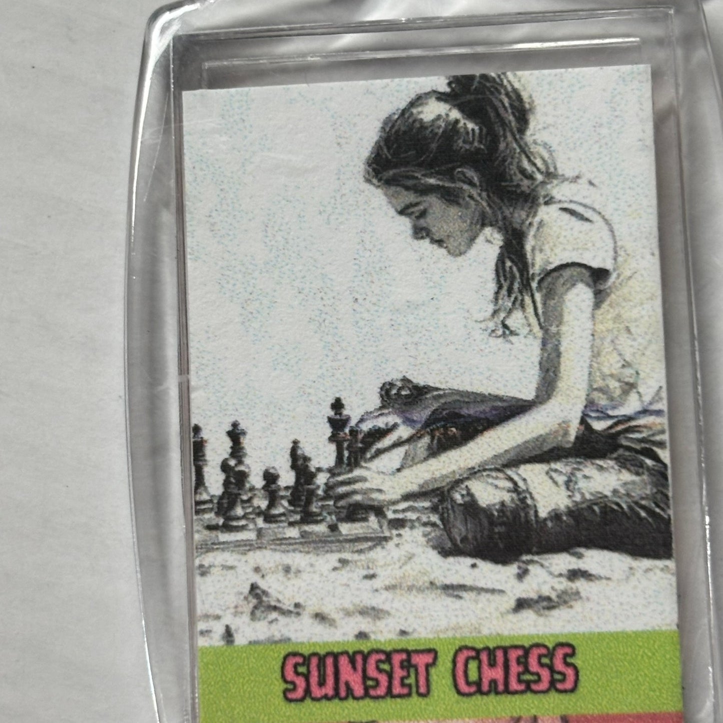 Chess on the Beach - Chess  Photo Keychain