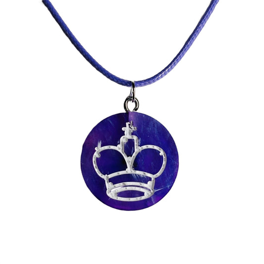 Purple King - Handmade Resin Chess Necklace