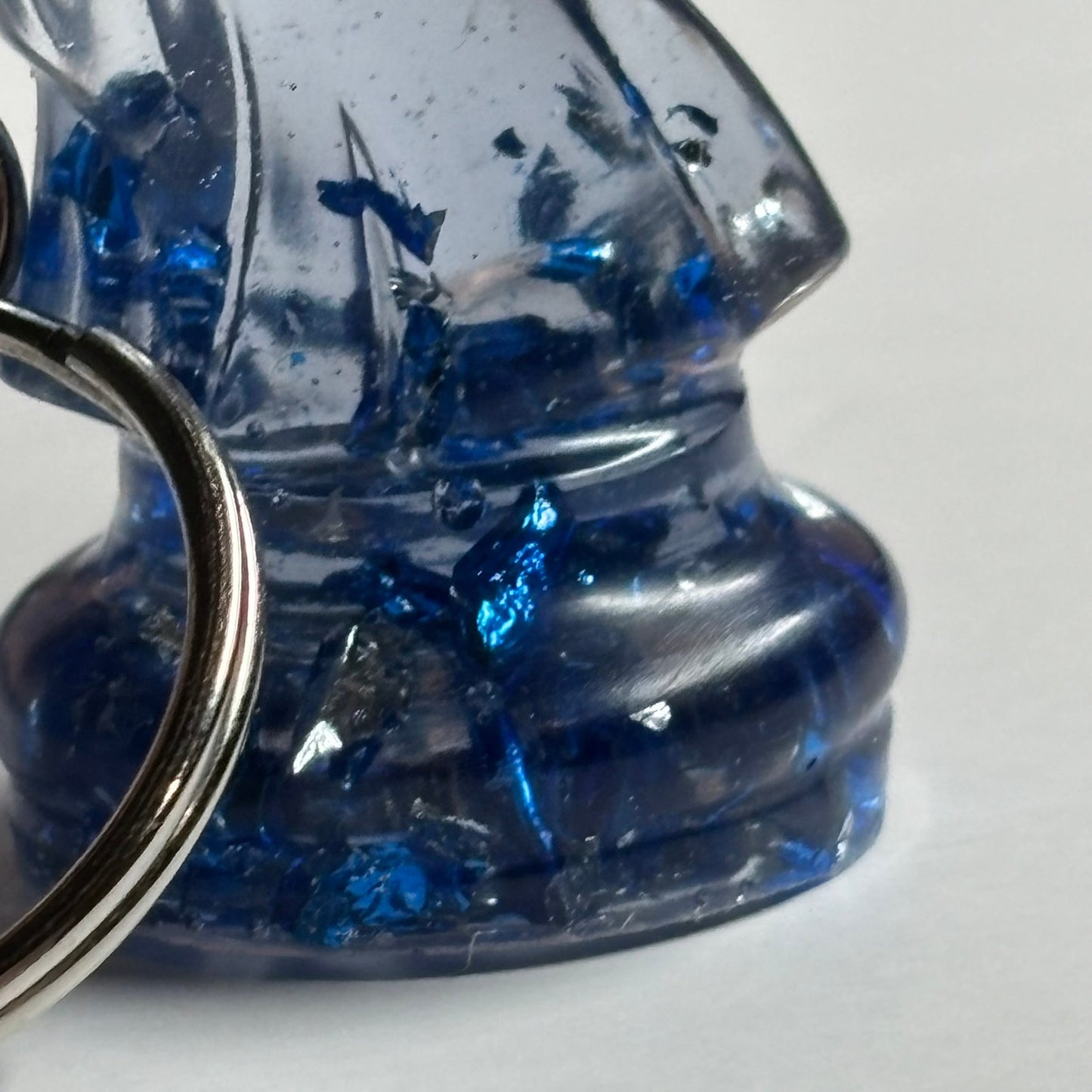 Clear Crystal Knight - Handmade Resin Keychain