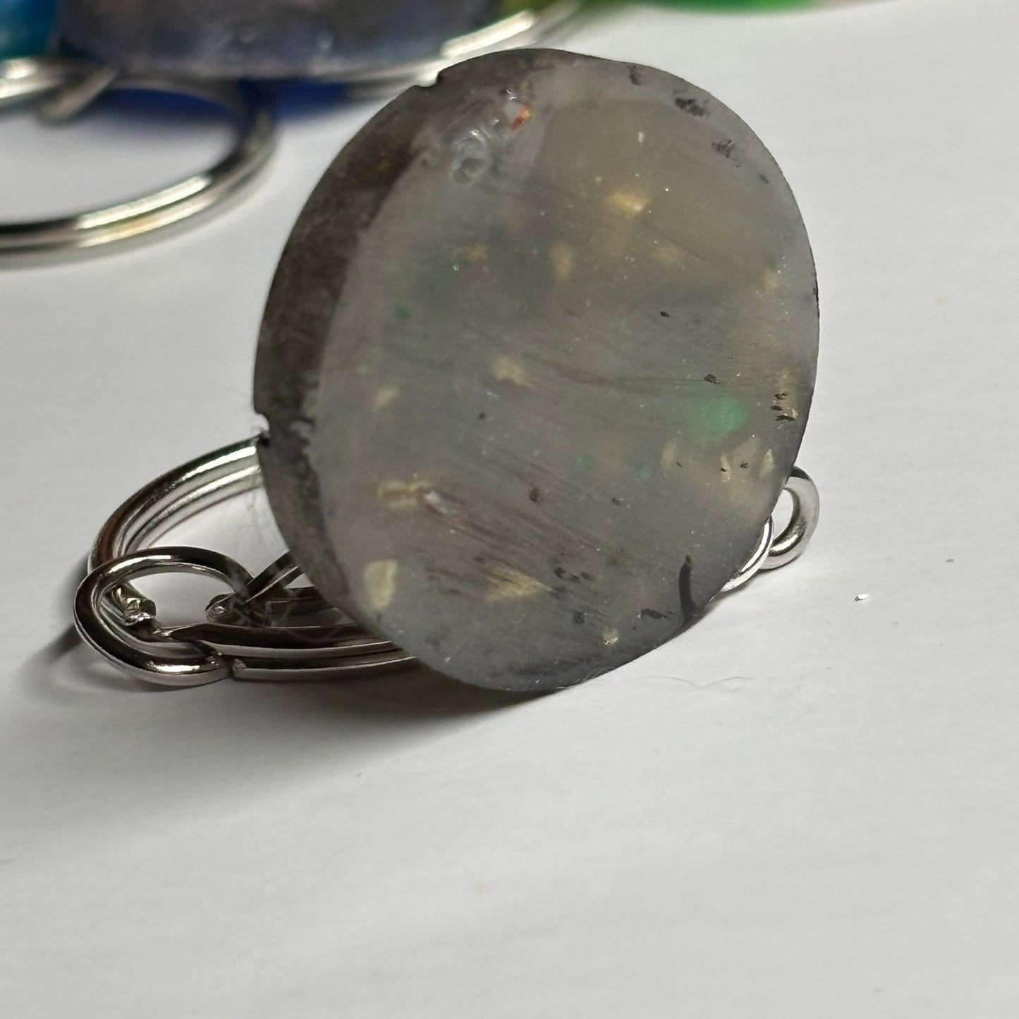 Gray Royal Rook - Handmade Resin Keychain