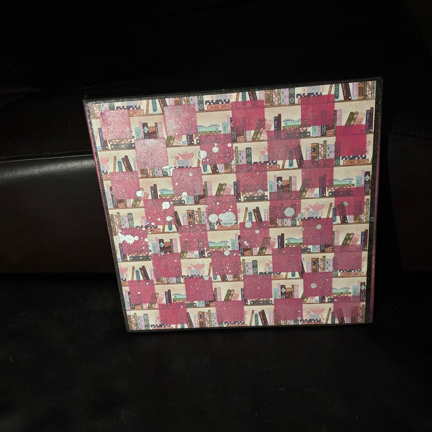 Pink Library - Scrapbook Chess Board