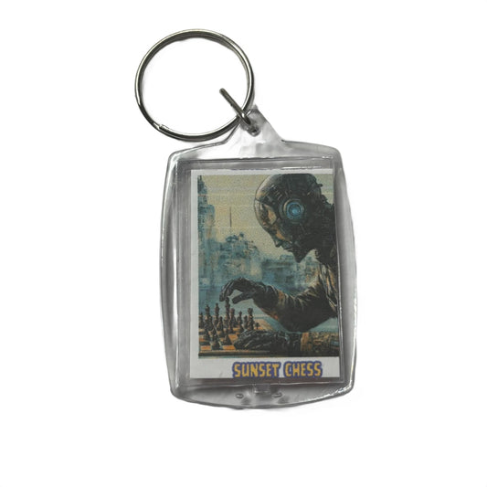 Robo Man - Chess  Photo Keychain