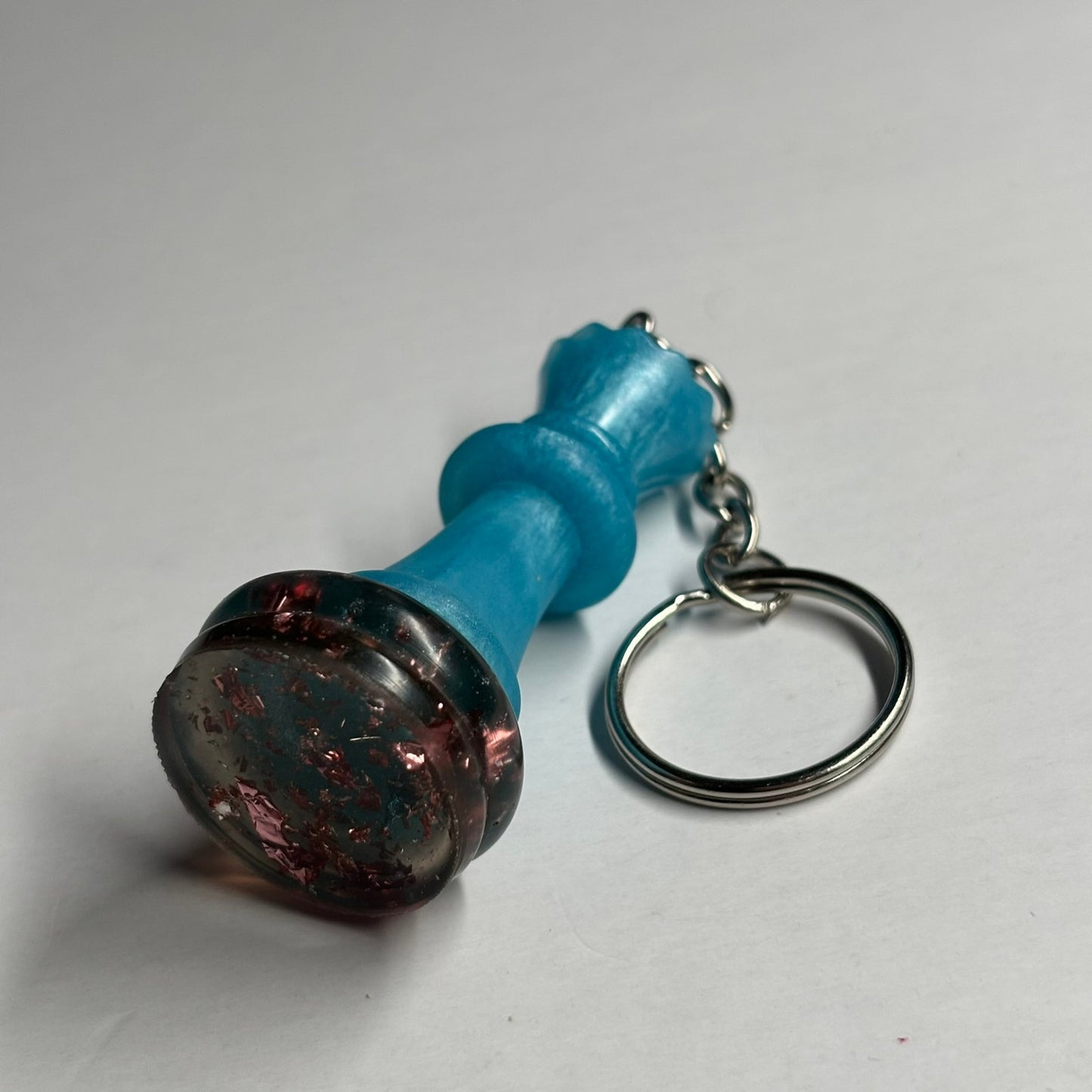 Blue Sparkle Queen - Handmade Resin Keychain