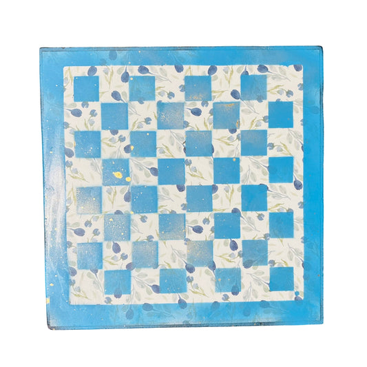 Silver Mist Blue - Scrapbook Chess Board