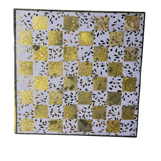 Light Purple & Gold - Scrapbook Chess Board