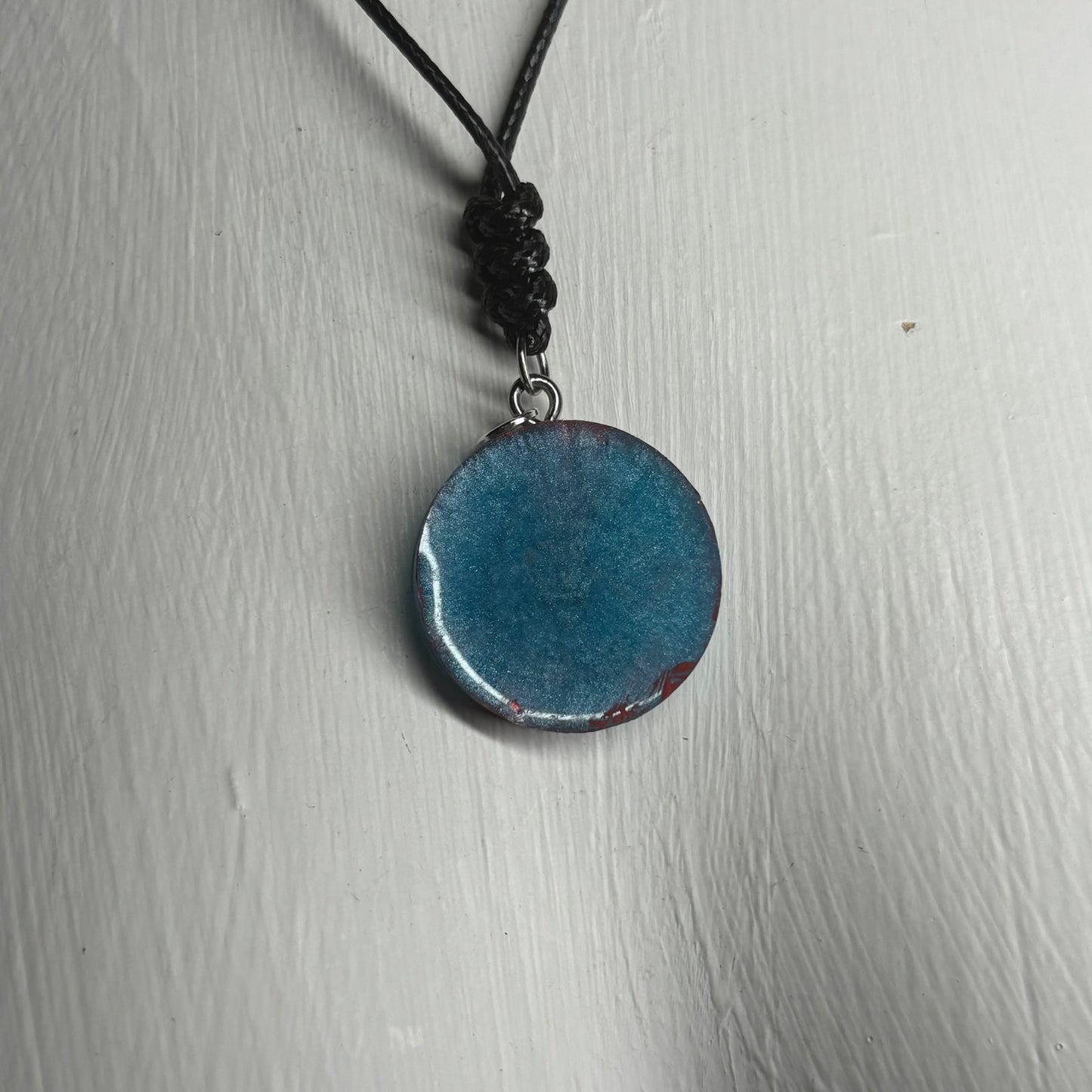 Blue Knight - Handmade Resin Chess Necklace