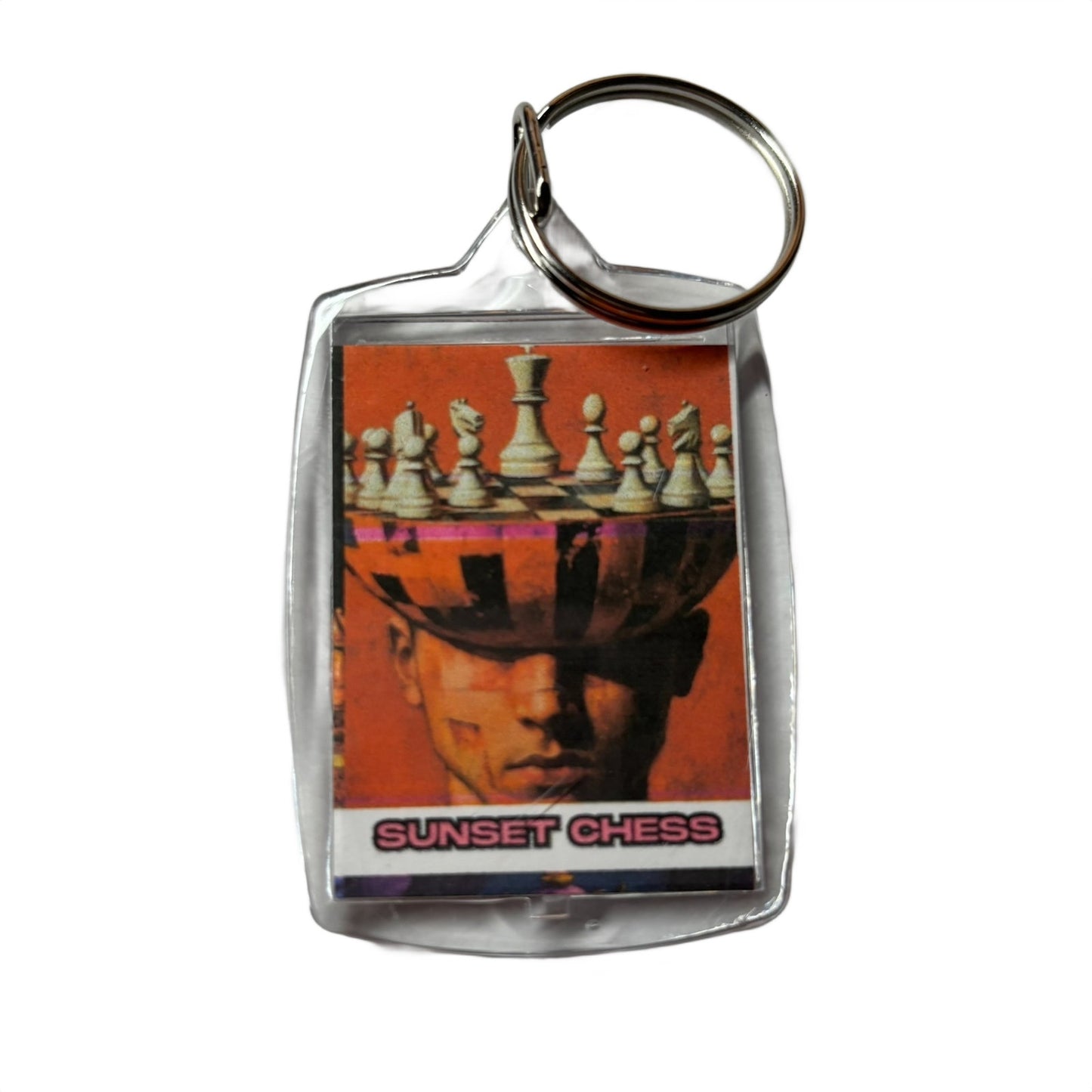 Orange Head - Chess  Photo Keychain