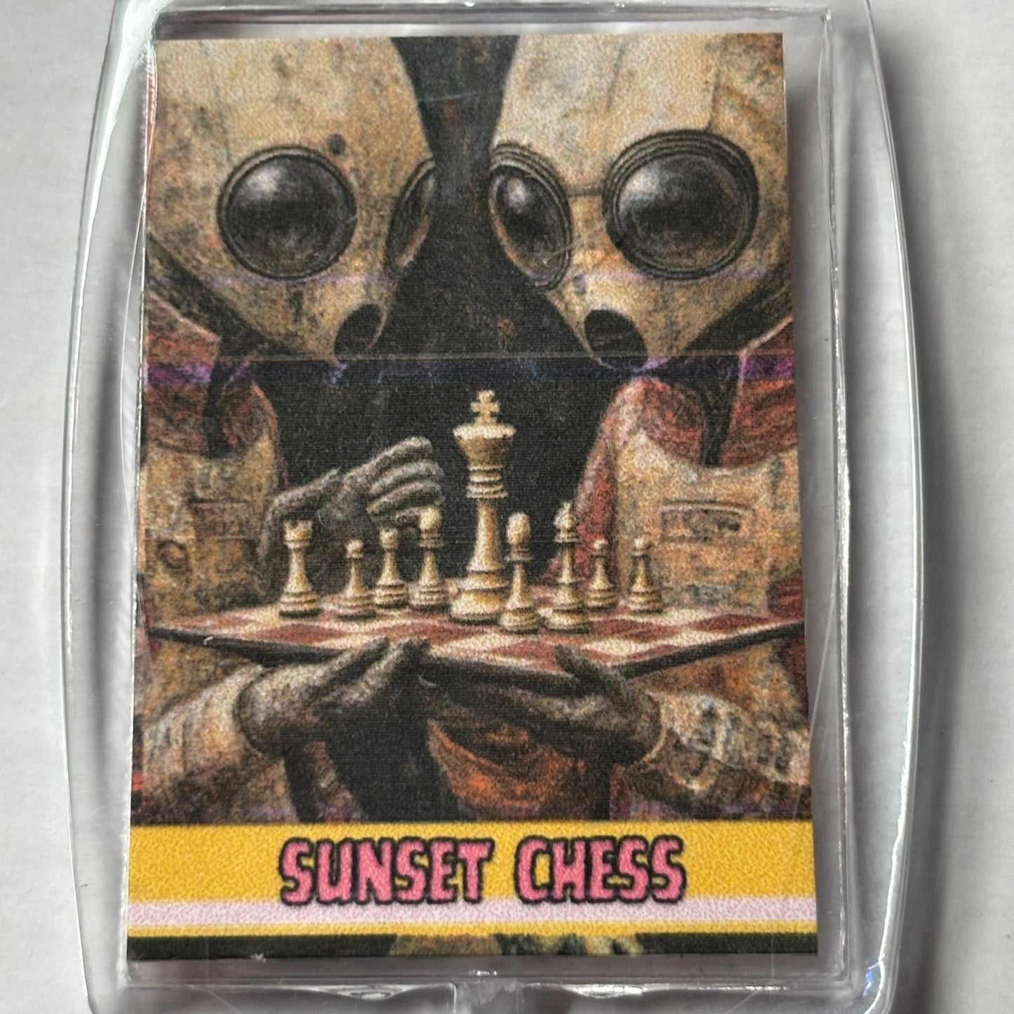 Space Aliens - Chess  Photo Keychain