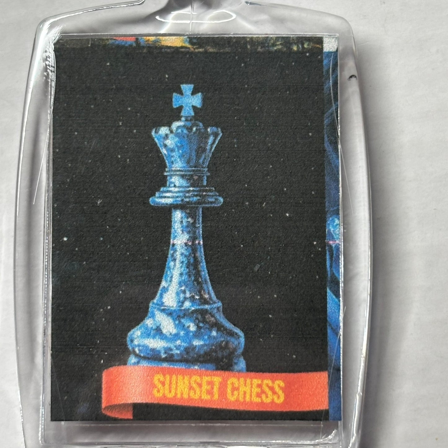 Blue King - Chess  Photo Keychain