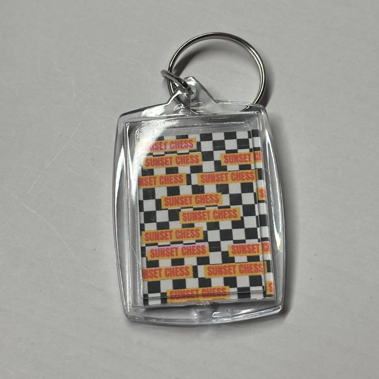 Swirled Ice Cream - Chess  Photo Keychain