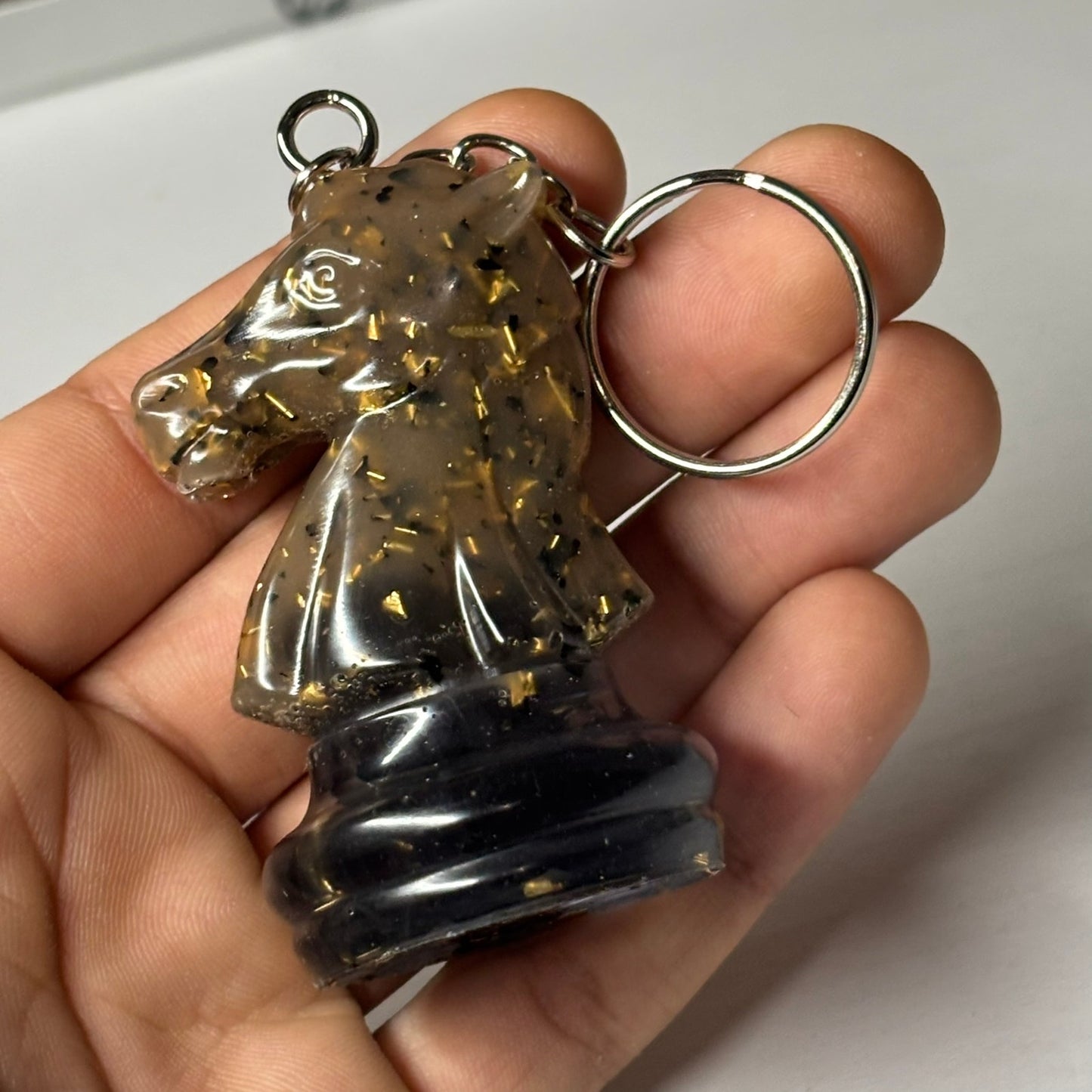 Stealth Royal Knight -  Handmade Resin Keychain - Large Edition