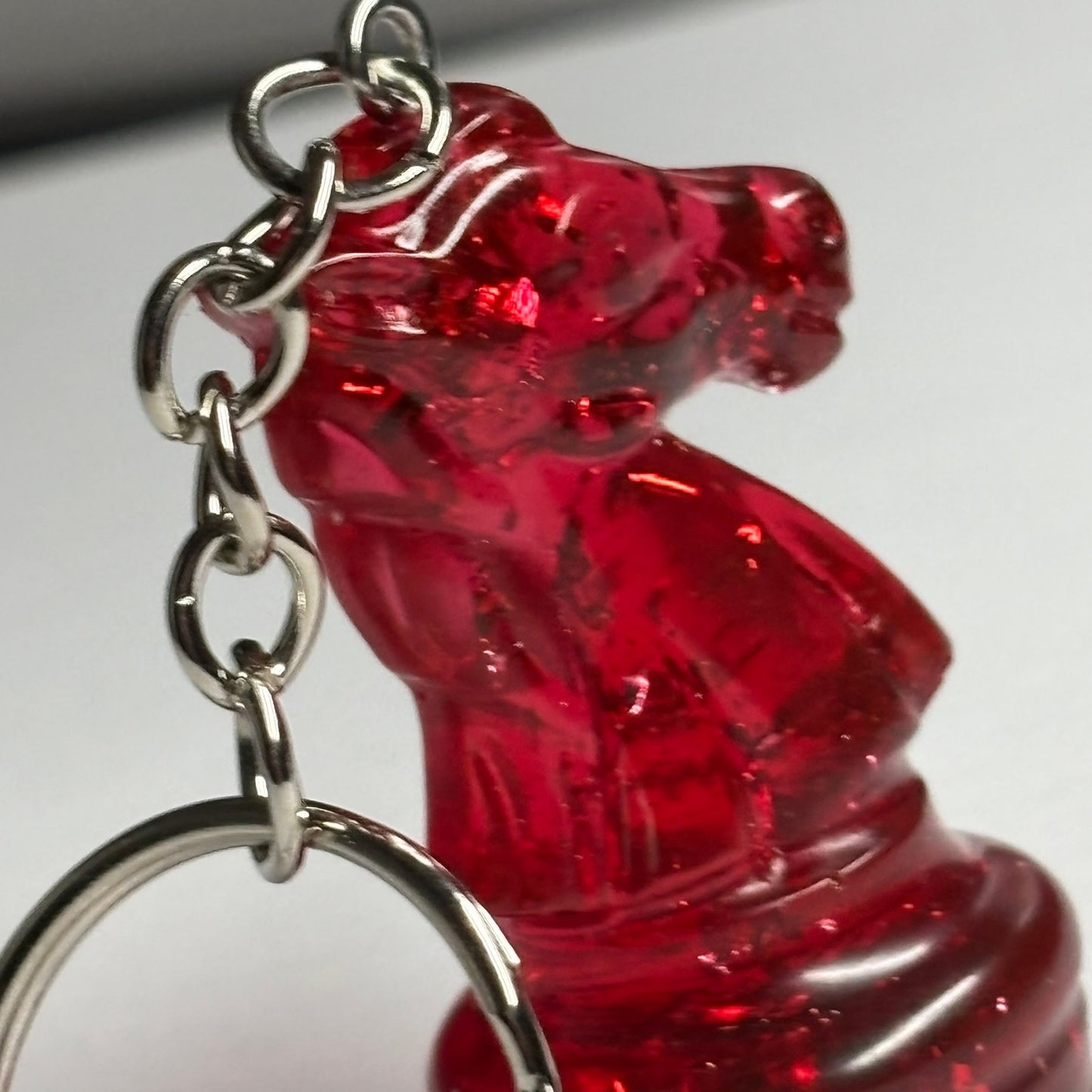 Red Crystal Knight - Handmade Resin Keychain