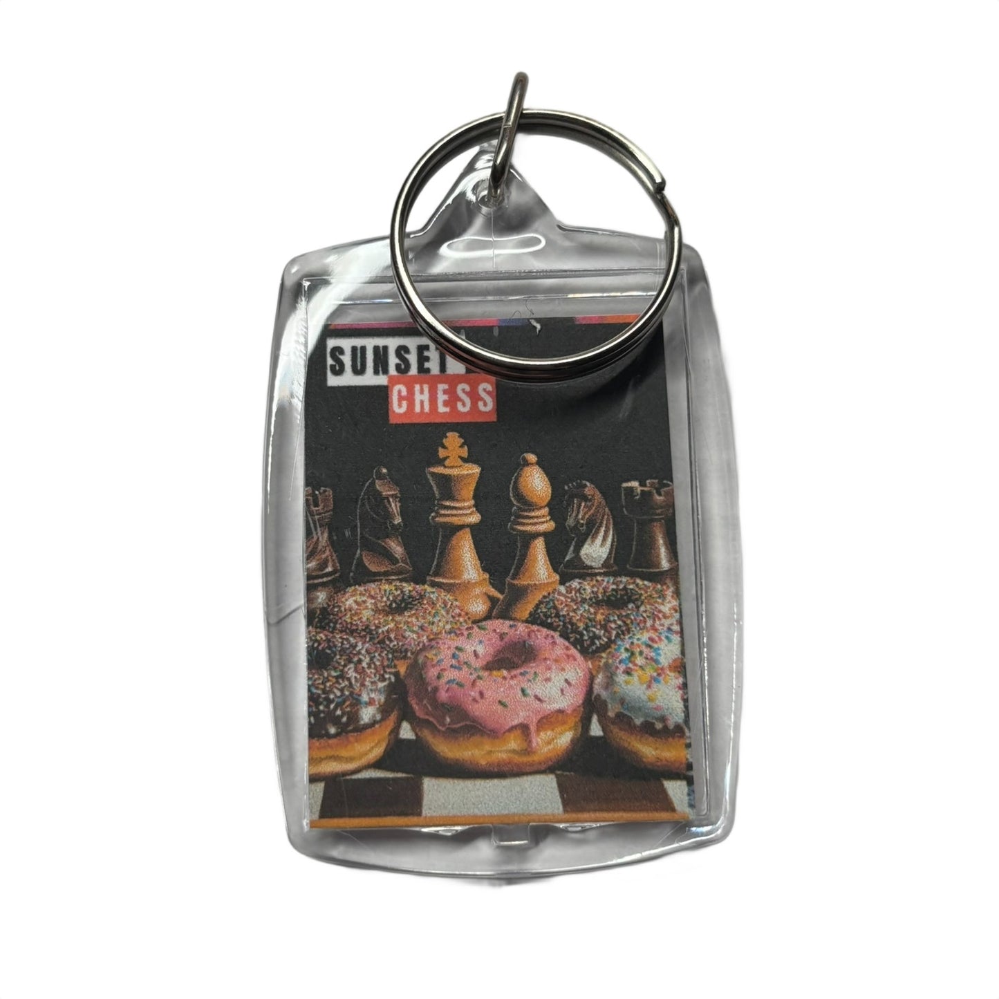 Donuts - Chess  Photo Keychain
