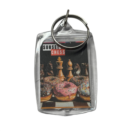 Donuts - Chess  Photo Keychain