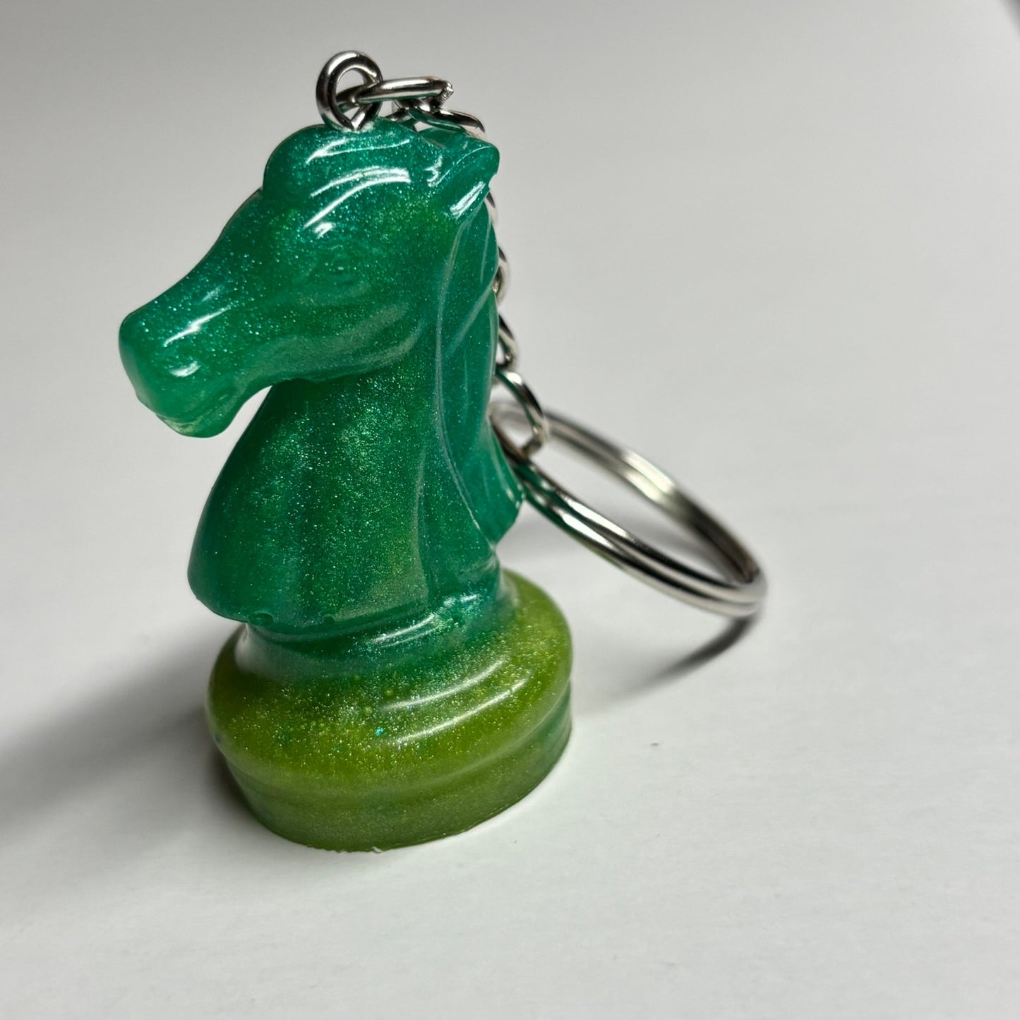Dual Green Knight - Handmade Resin Keychain