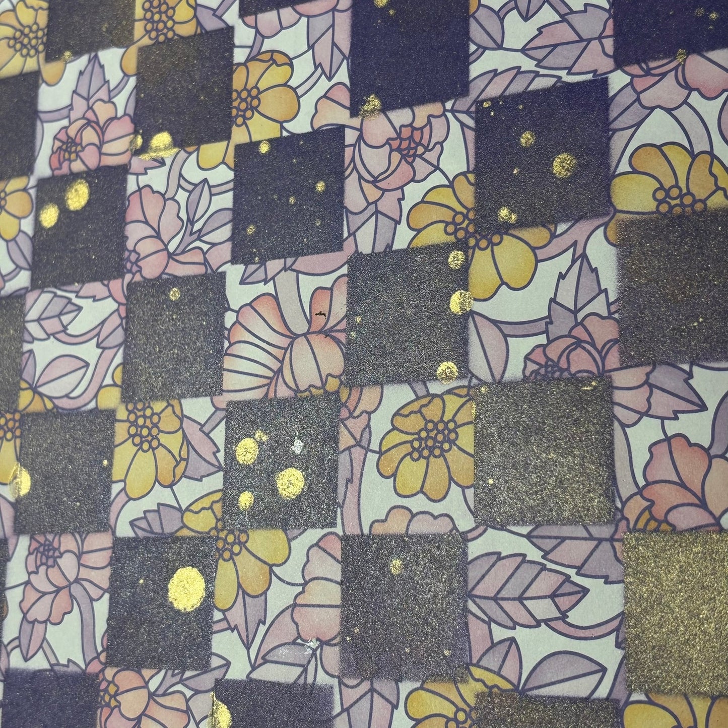 Purple Flower Flair - Scrapbook Chess Board