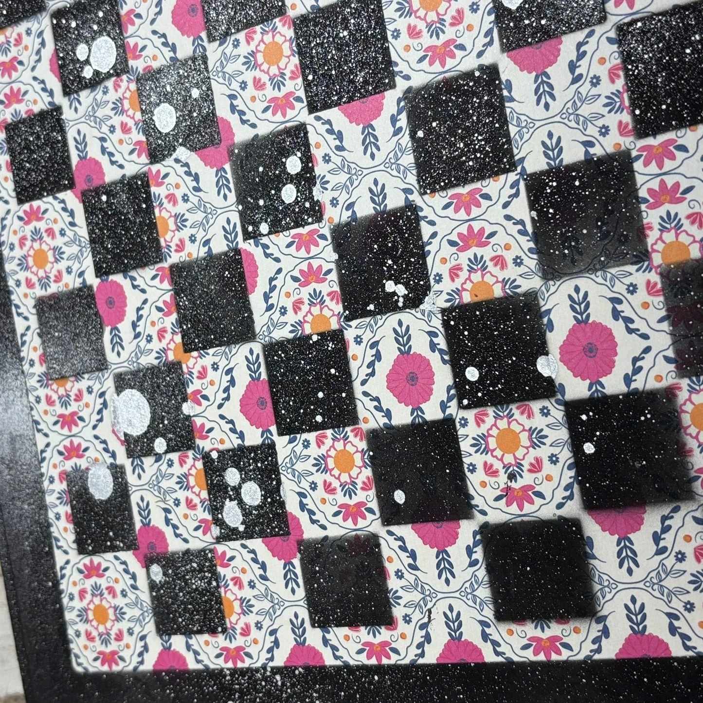 Vintage Pattern - Scrapbook Chess Board