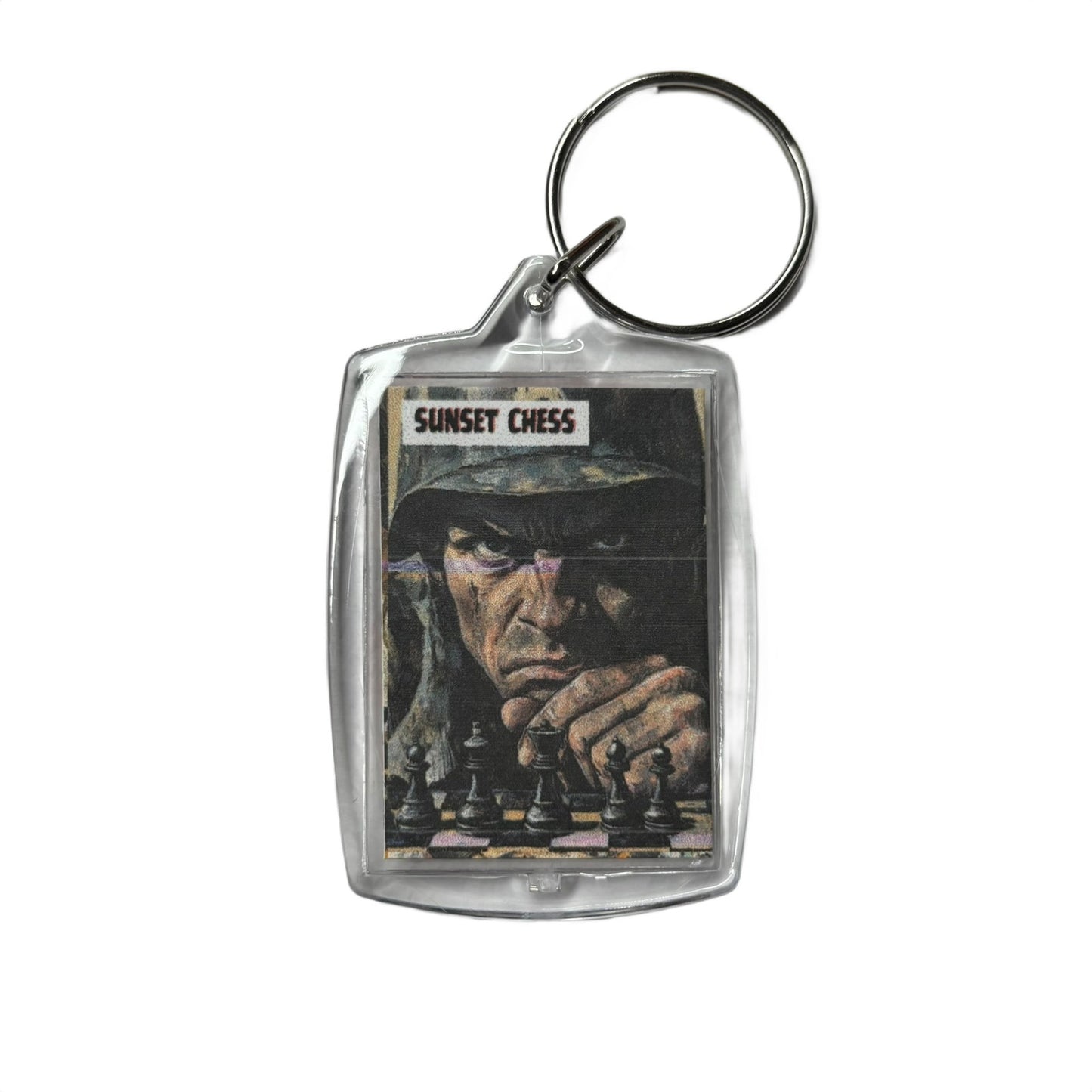 Soldier Plays - Chess  Photo Keychain
