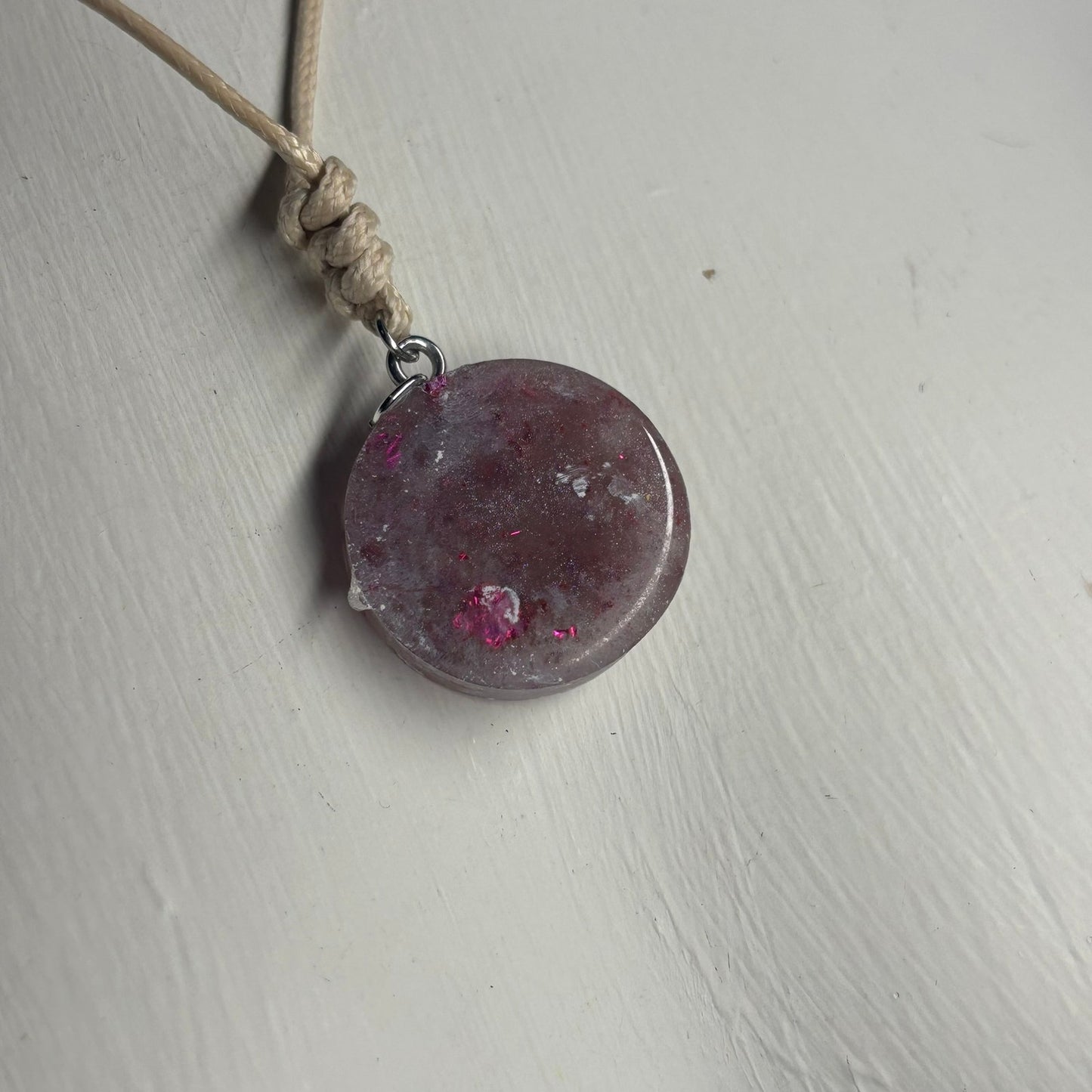 Classy Purple Queen - Handmade Resin Chess Necklace