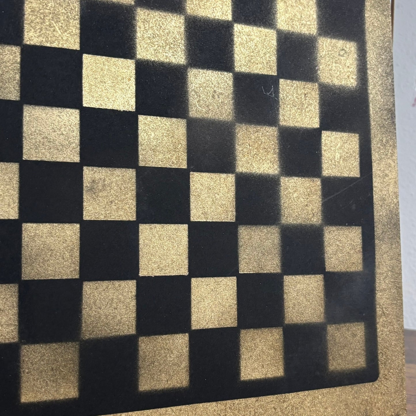 Gold & Black - Painted Chess Board