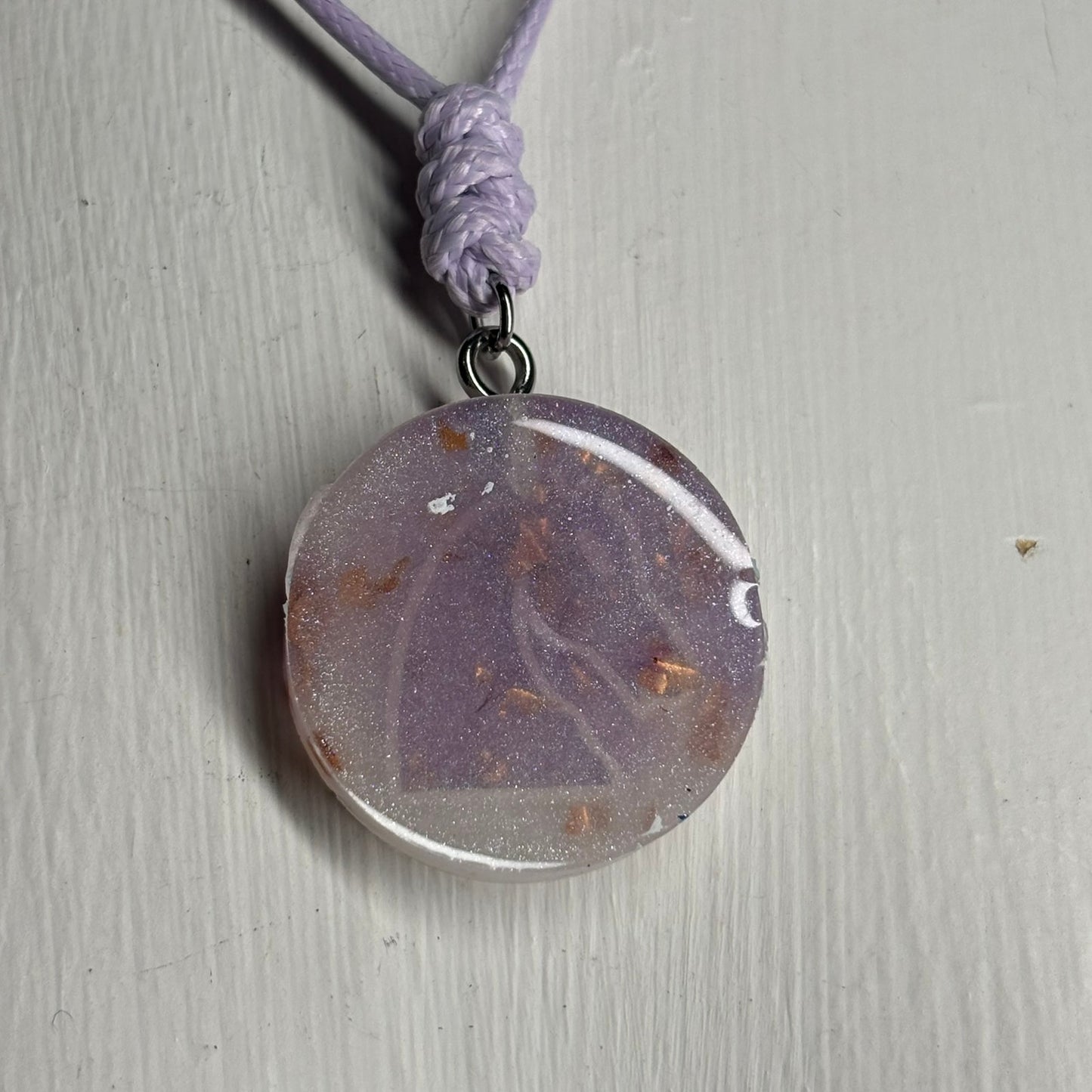 Starlight Purple Knight - Handmade Resin Chess Necklace