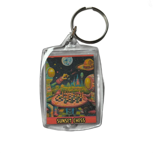 Space Games - Chess  Photo Keychain