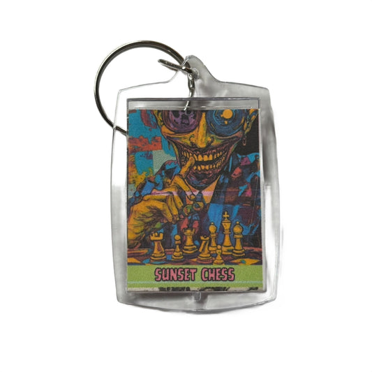 Creepy Smile - Chess  Photo Keychain