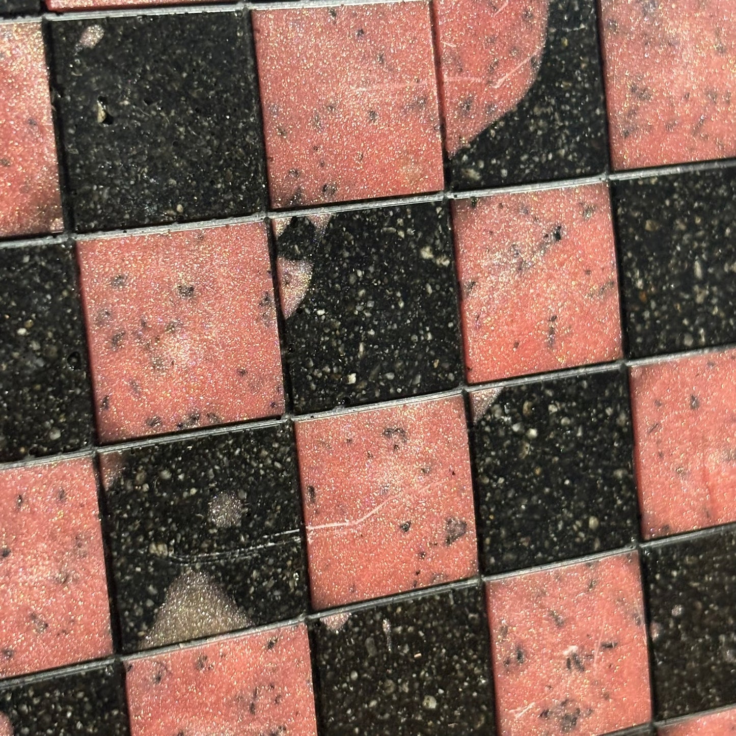 Pink & Black - Resin Chess Board