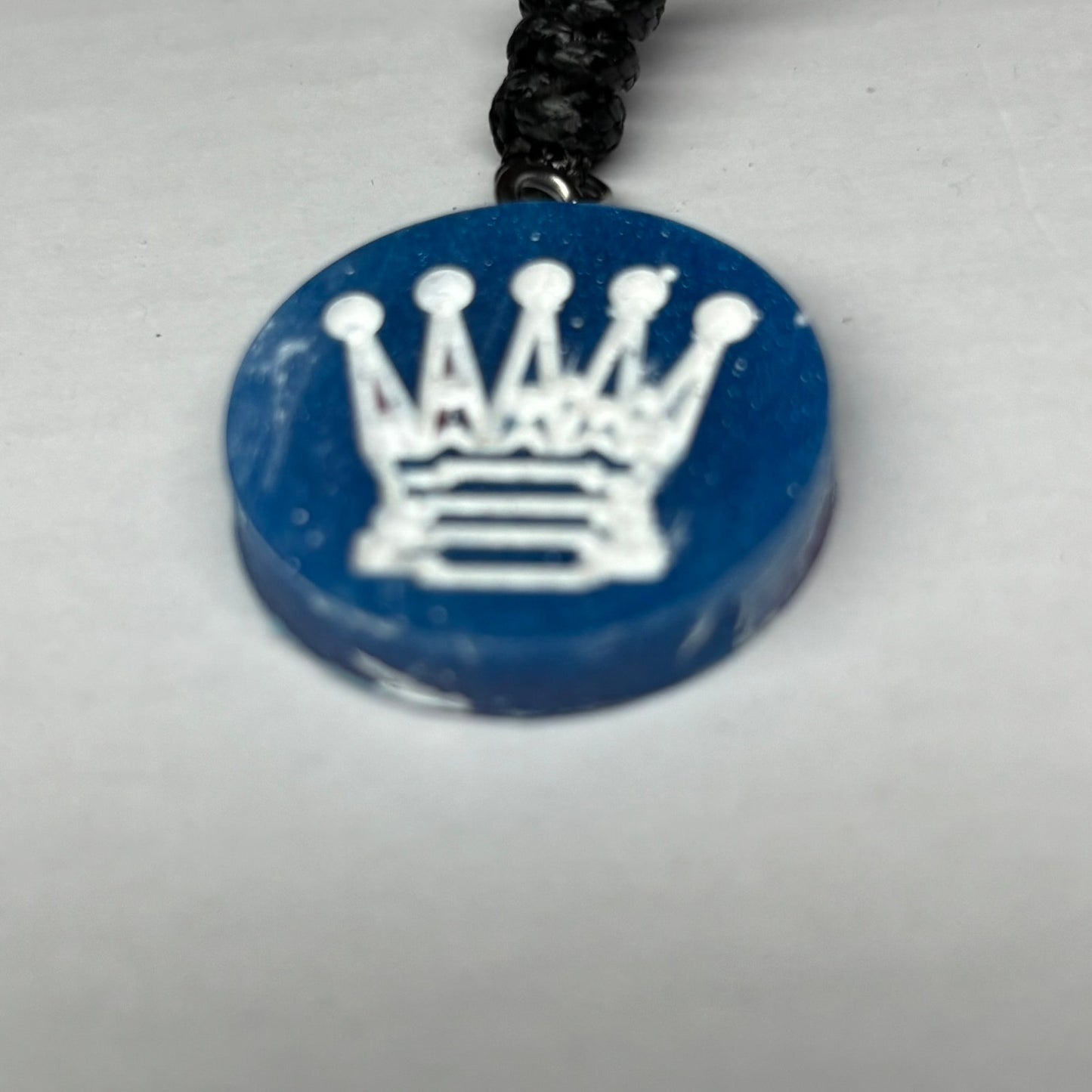 Blue Purple Queen - Handmade Resin Chess Necklace